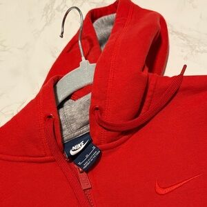 Nike Bright Red Zip-Up Hoodie
